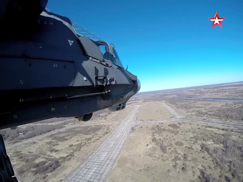 Уникальные кадры полета Ка-52