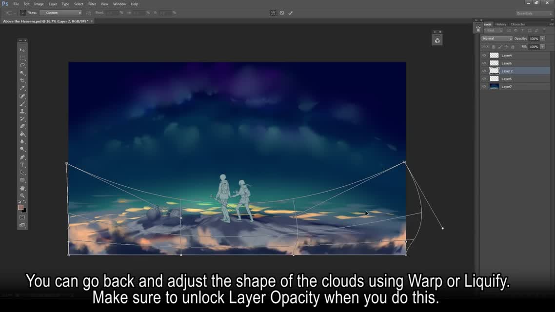 (SAI,Photoshop) Speedpaint Tutorial - Cloud and Space