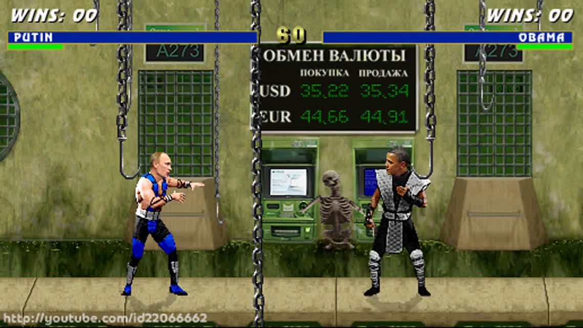 Полит Mortal Kombat Путин vs Обама - 1 часть