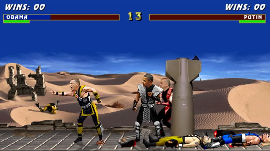 Полит Mortal Kombat Путин vs Обама 2 часть